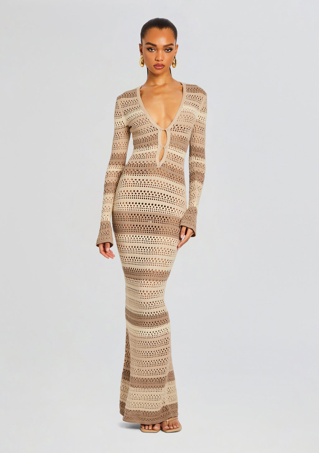 Lilith Knit Crochet Maxi Dress