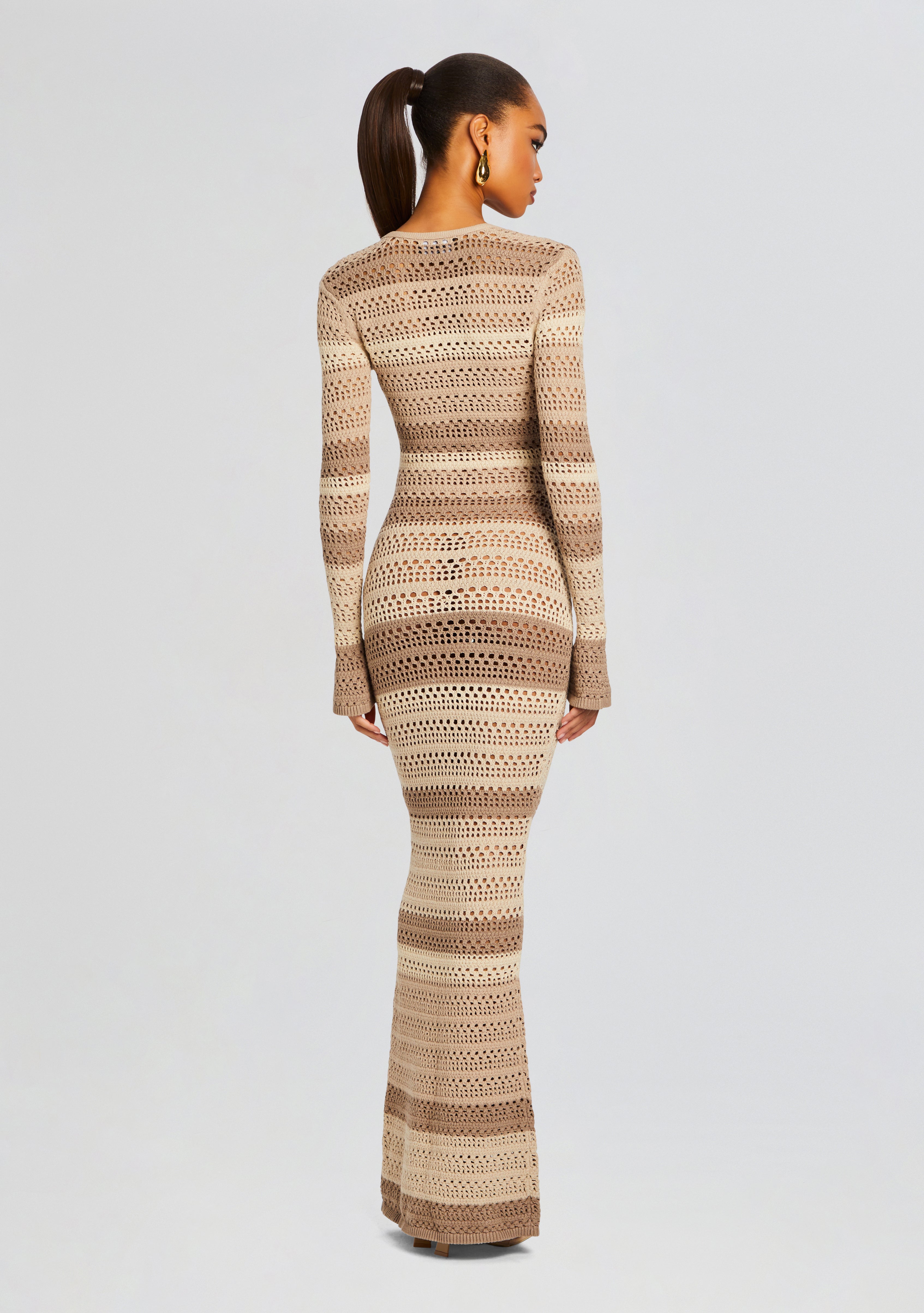 Lilith Knit Crochet Maxi Dress