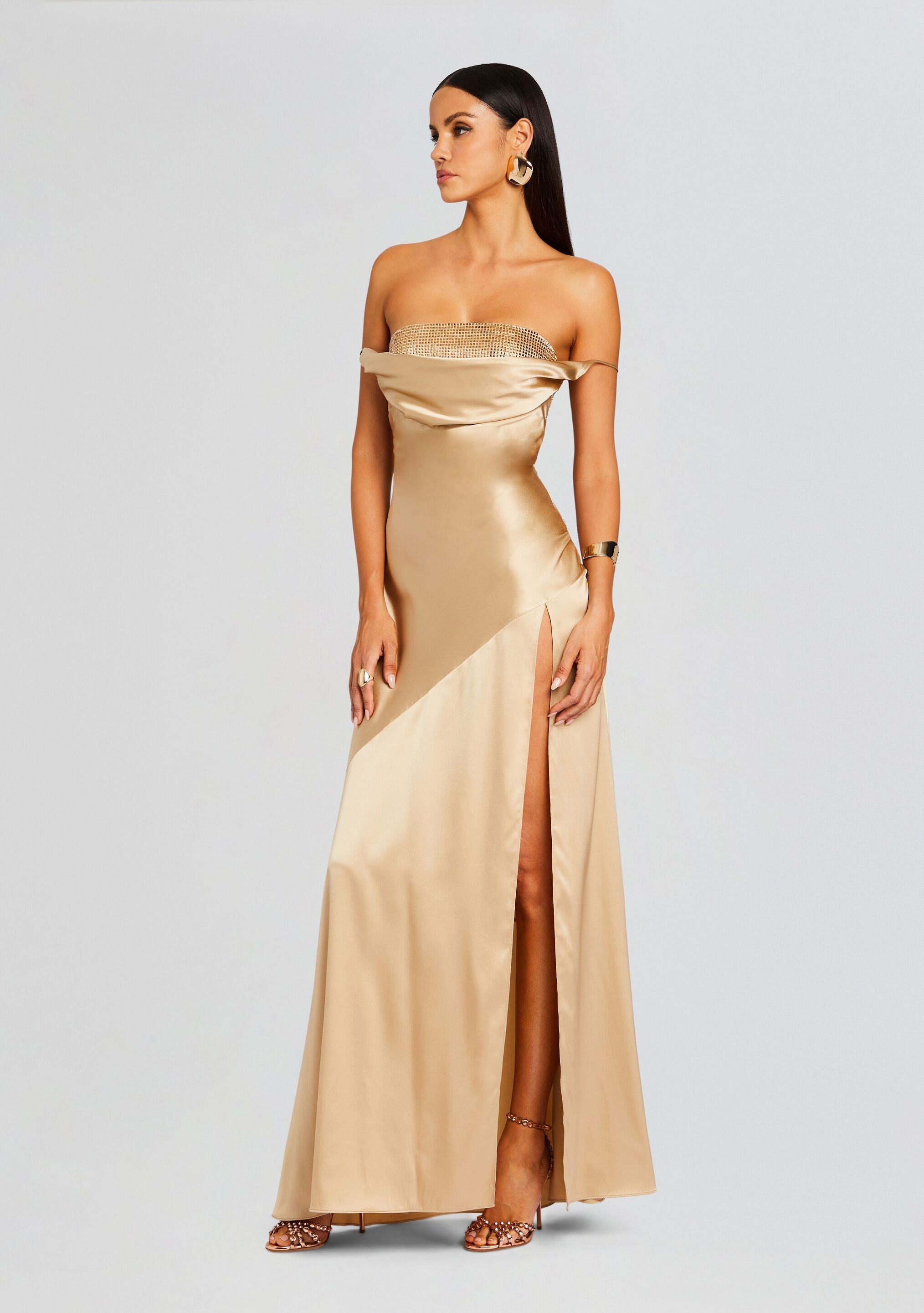 Emery Embellished Silk Dress