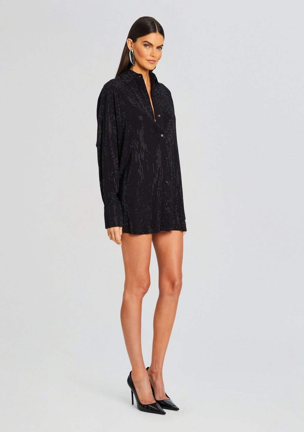 Maddox Embellished Shirt Dress