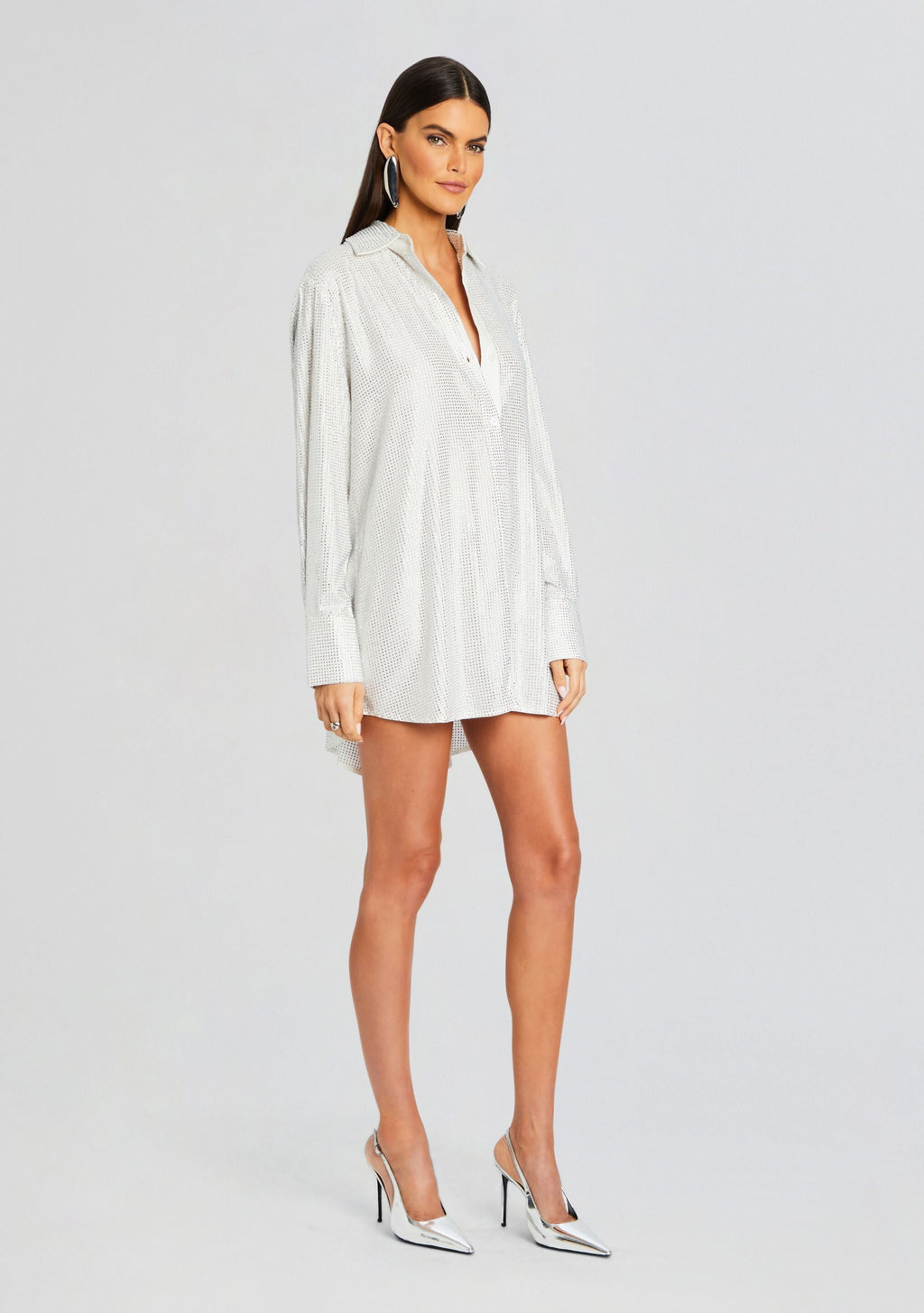 Maddox Embellished Shirt Dress
