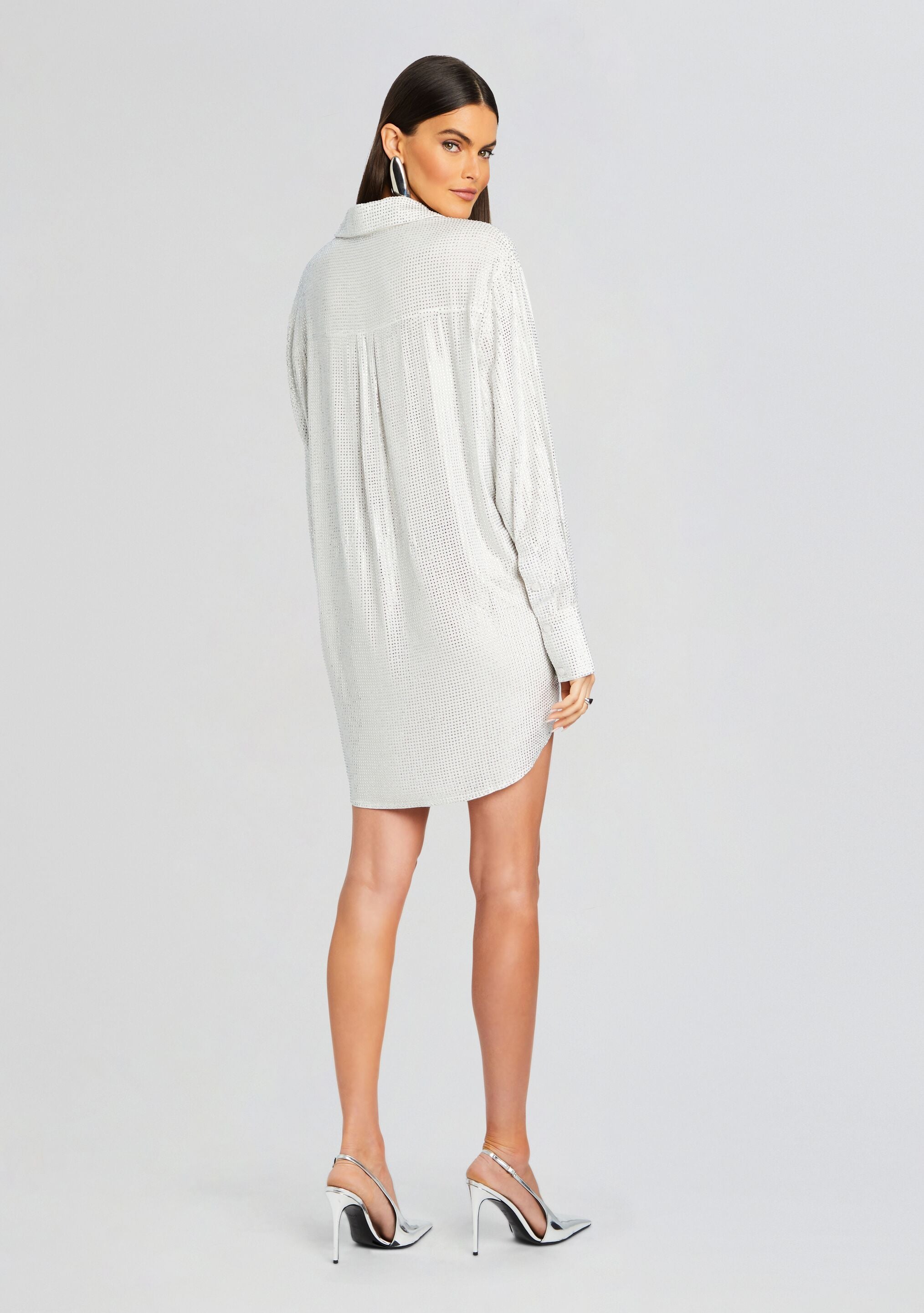 Maddox Embellished Shirt Dress