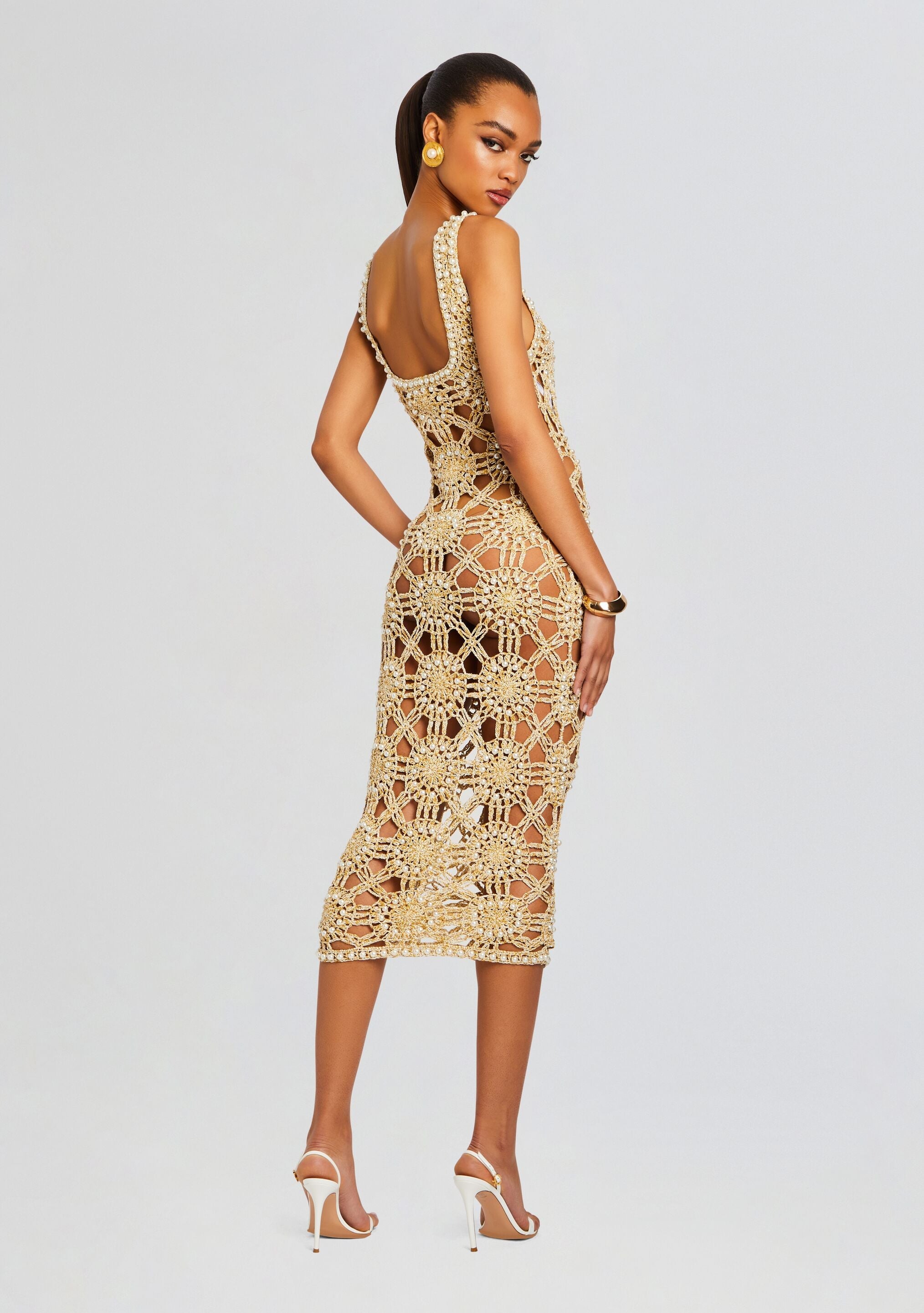 Saffron Knit Crochet Dress