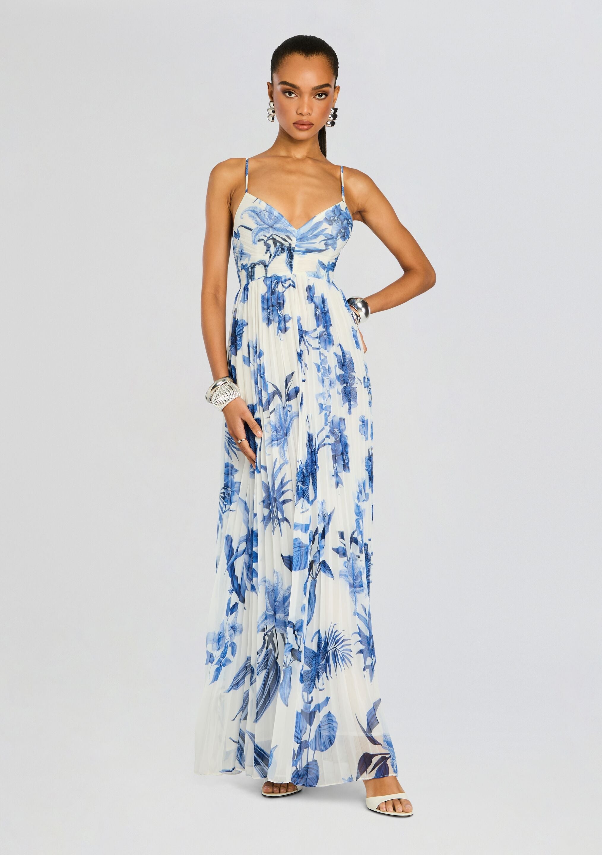 Gabi Pleated Maxi Dress