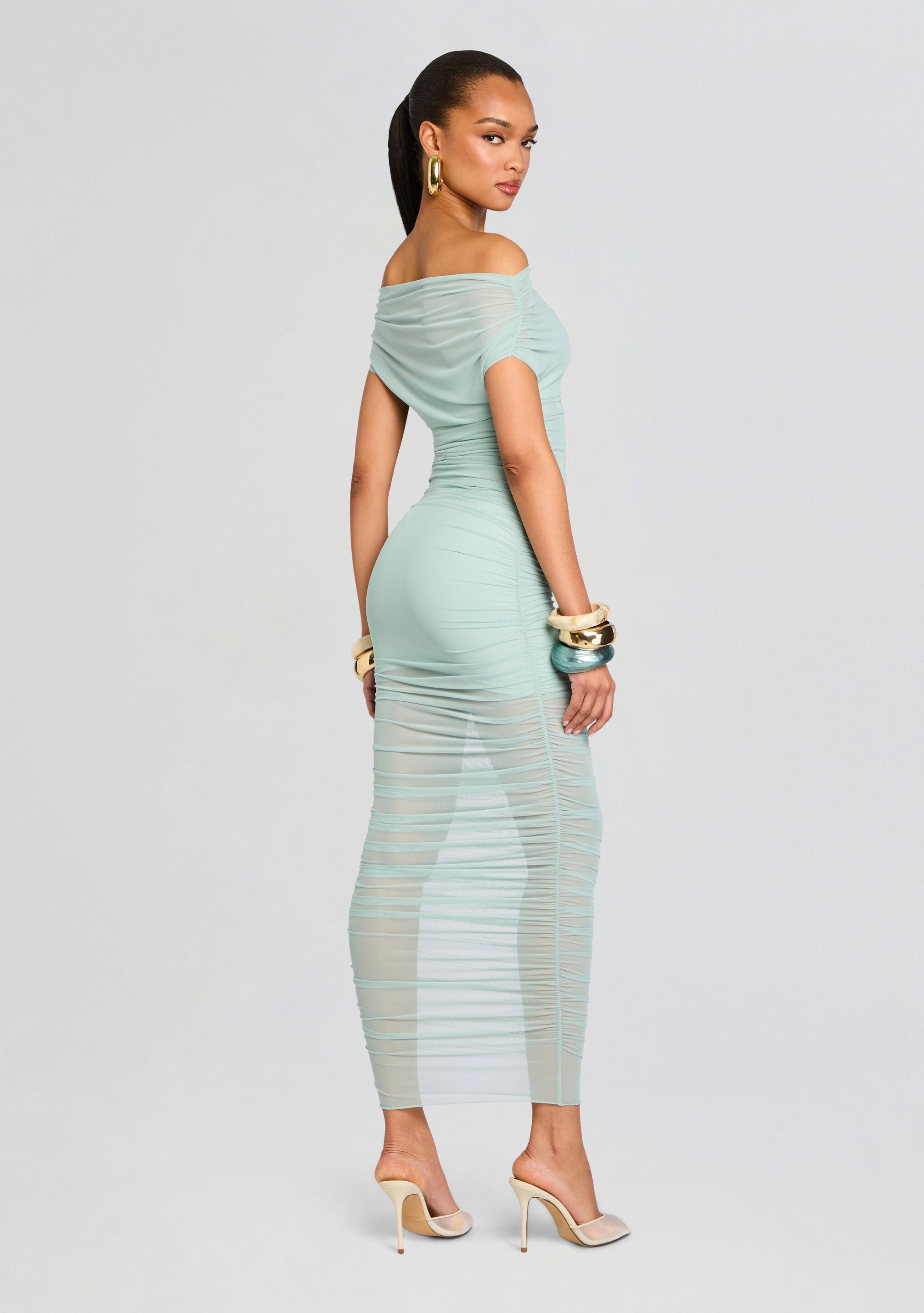 Noel Mesh Midi Dress