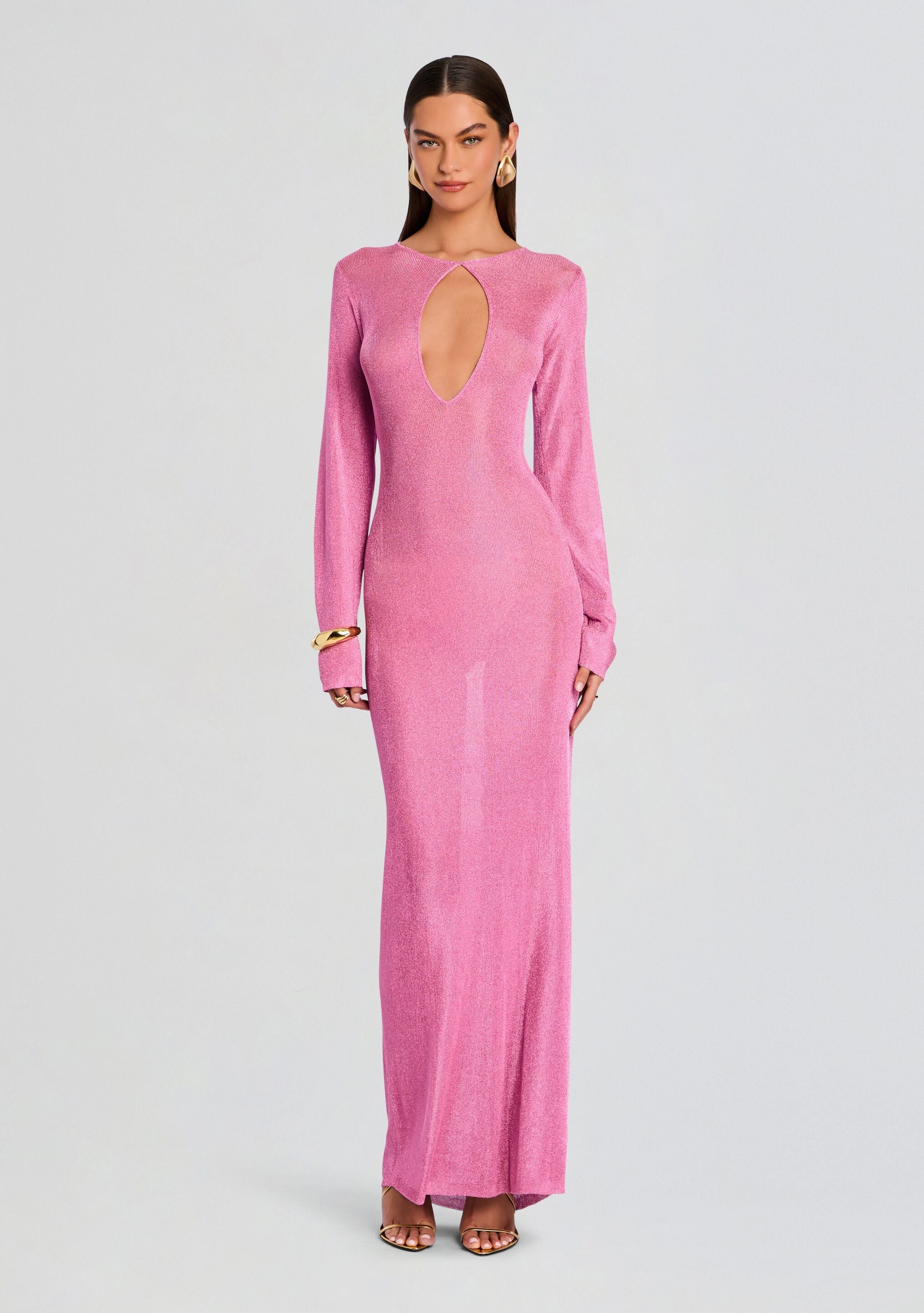 Carmel Metallic Knit Maxi Dress