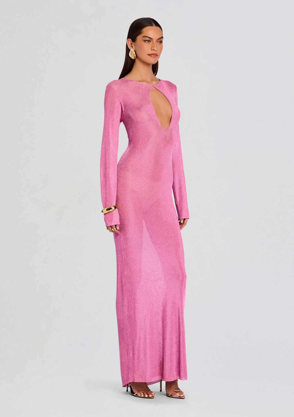 Carmel Metallic Knit Maxi Dress