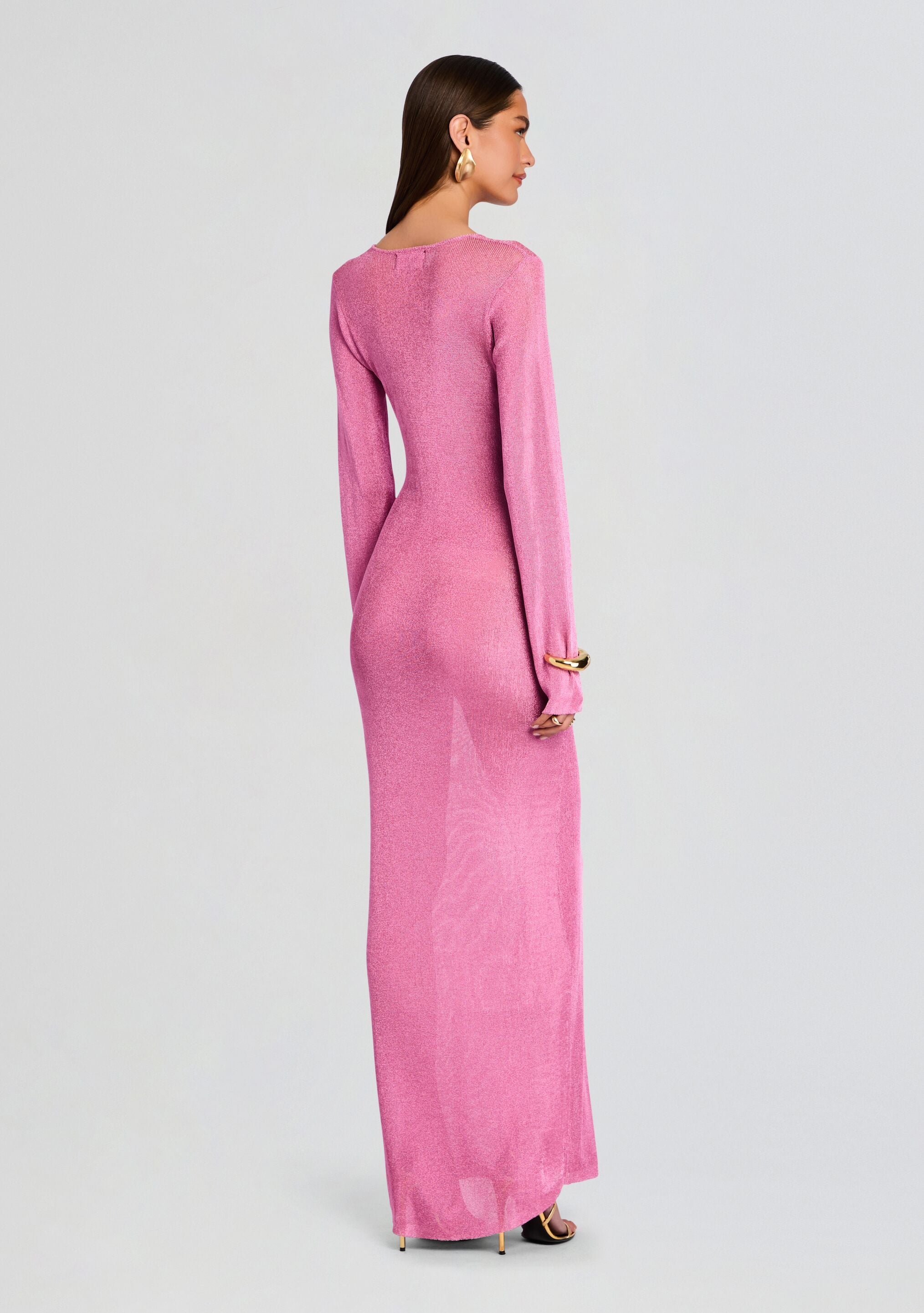 Carmel Metallic Knit Maxi Dress