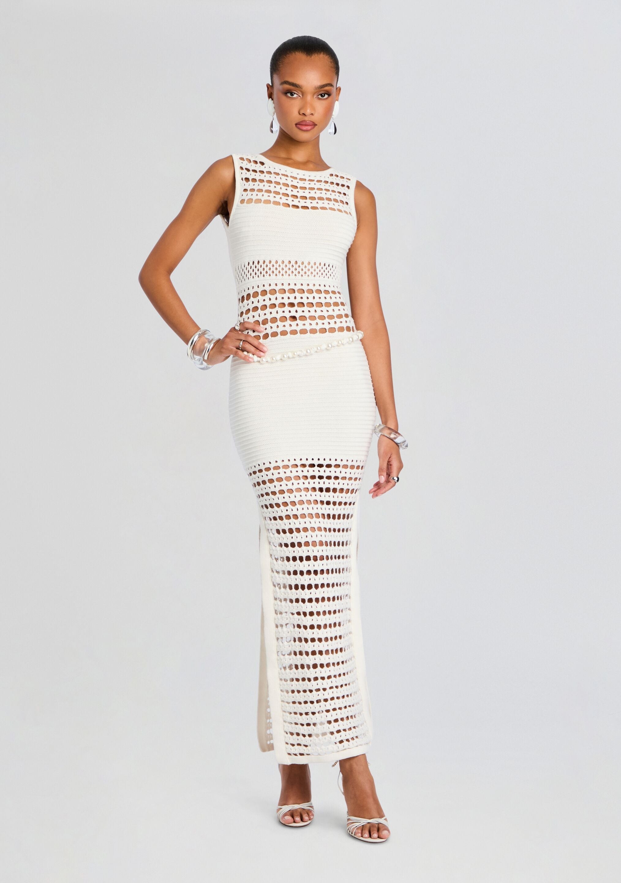 Kylan Knit Crochet Dress