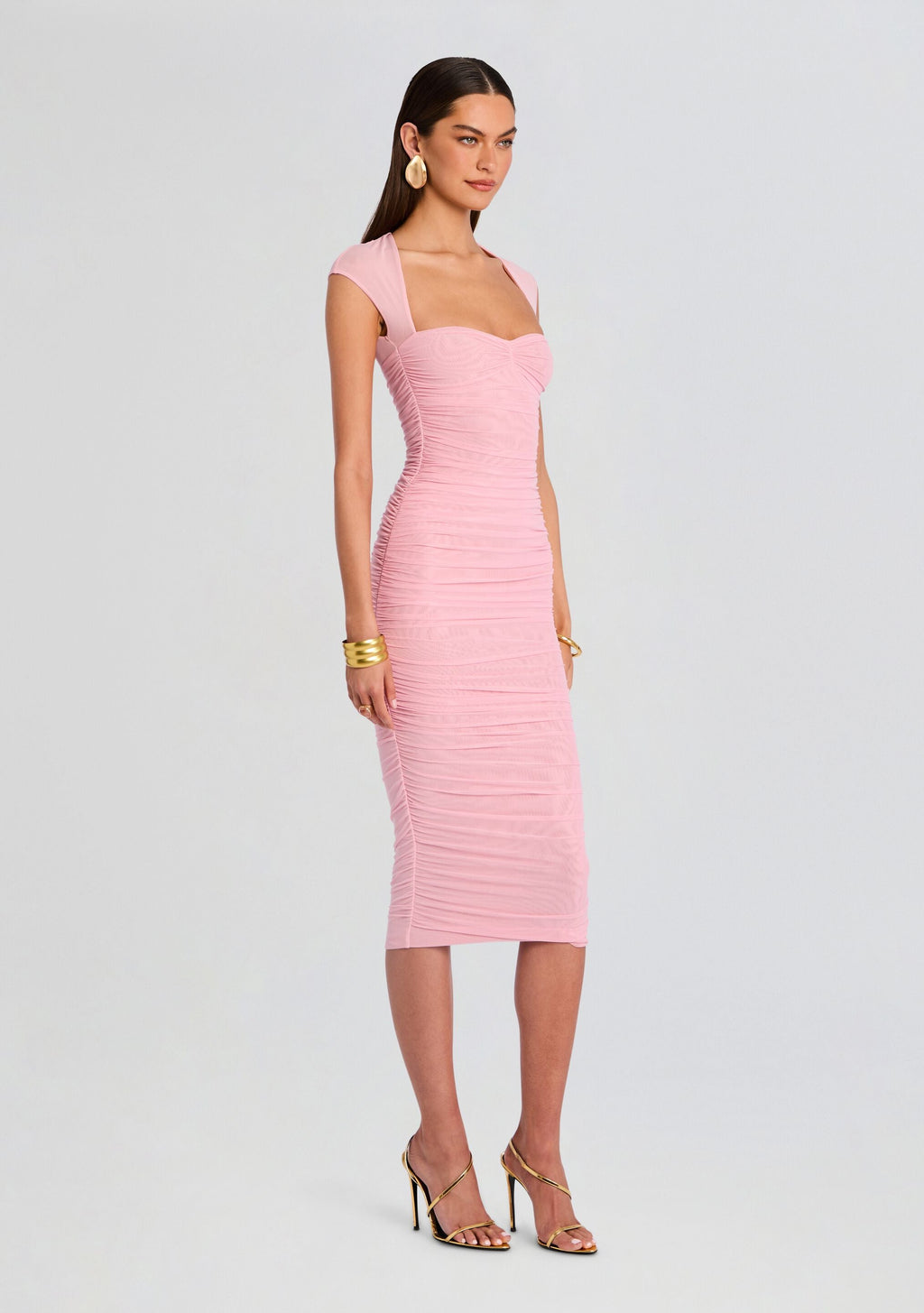 Kylie Mesh Midi Dress