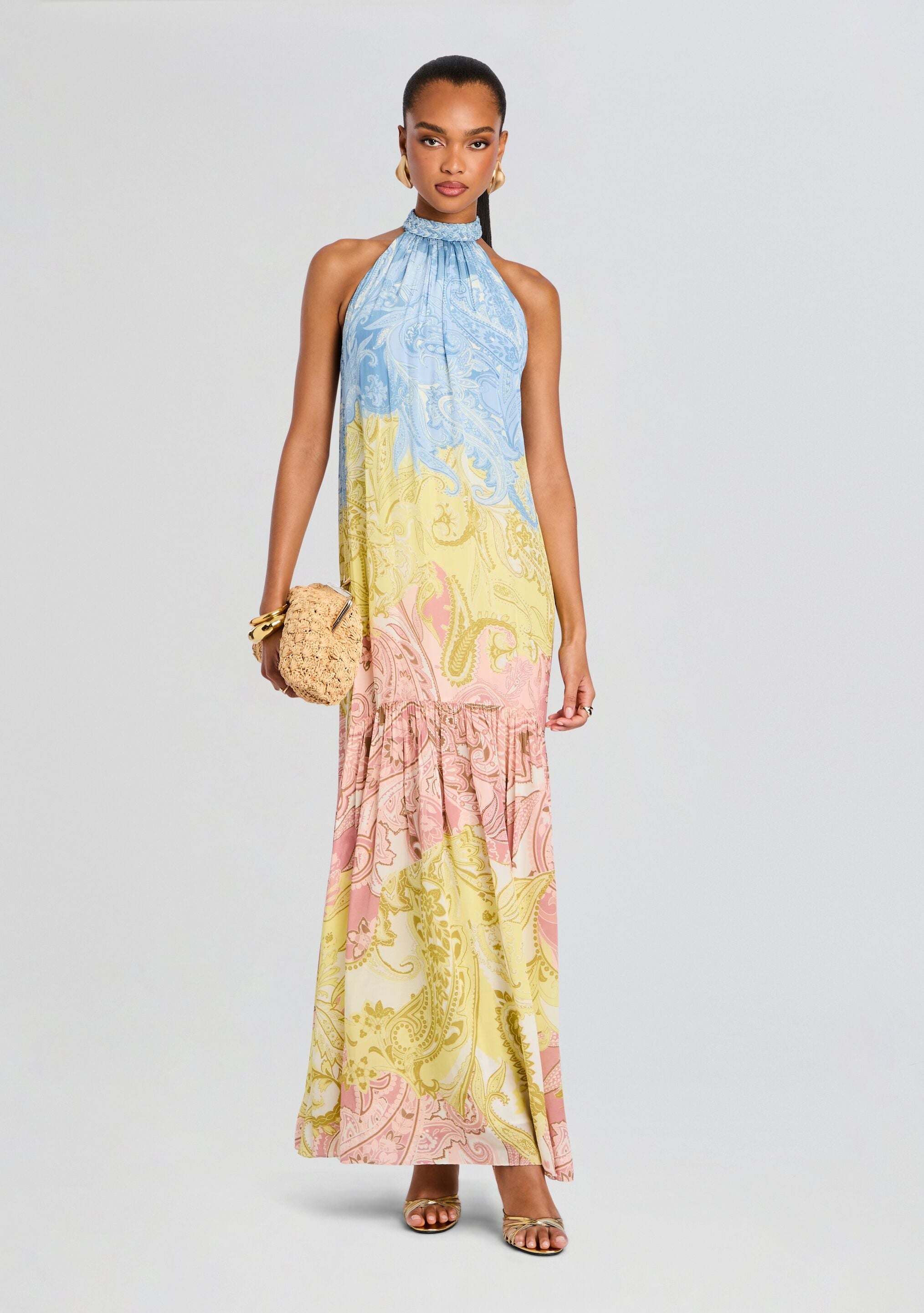 Fiza Halter Long Dress