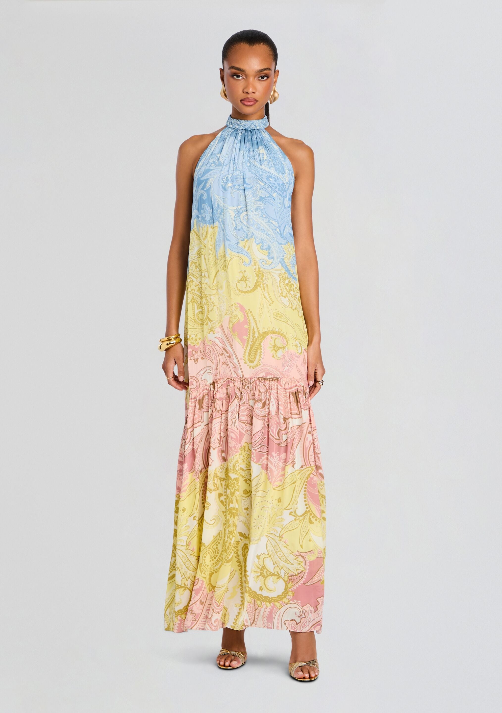 Fiza Halter Long Dress